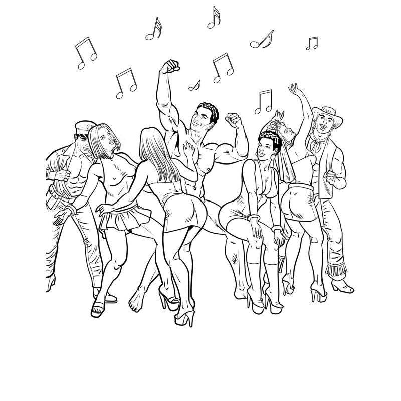 Wood  Bachelorette Party Colouring Book