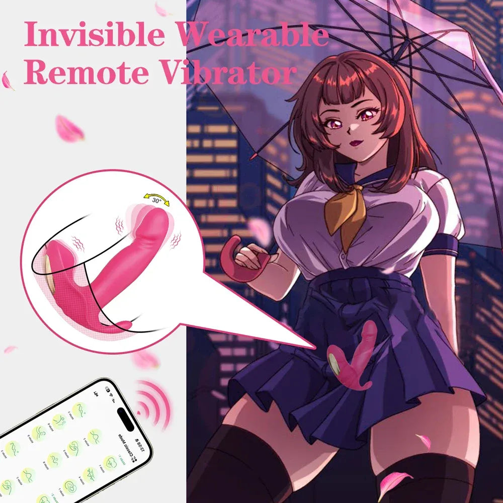 Wireless Wearable Vibrator for Women Stimulator G Spot Pleasure Toy - Pink