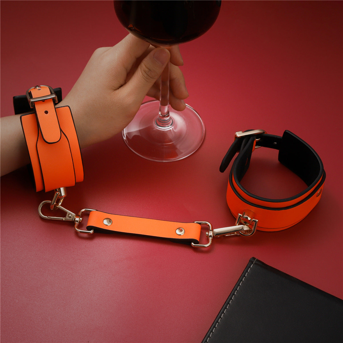Adjustable PU Leather Bondage Cuff - Wrist/Ankle Restraint, Sold Individually(Luminous green-anklet)